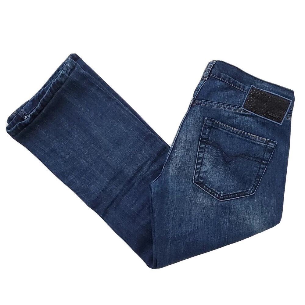 Diesel Doozy Stretch Womens 25"x22" Custom Capri Med Wash Blue Denim Jeans 00811